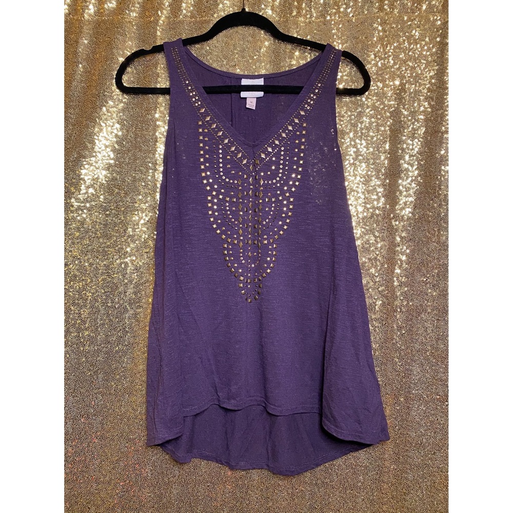 Purple Tank with Gold detailing